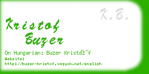 kristof buzer business card